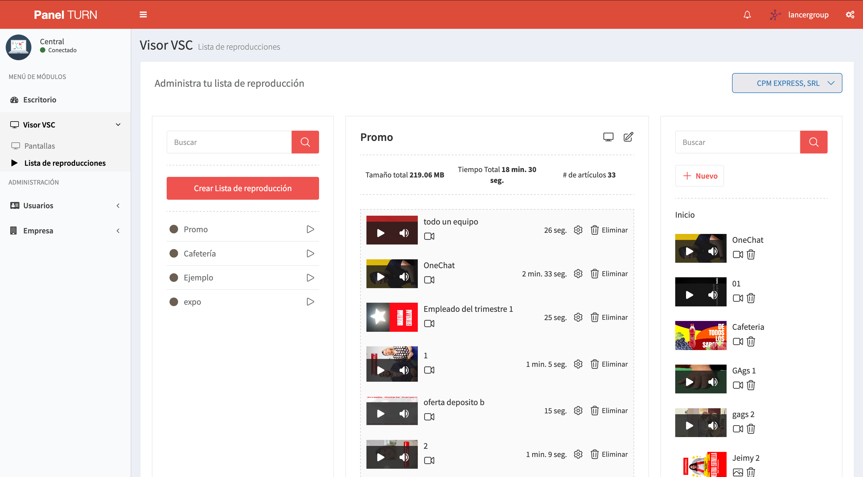 Gestion de playlists en VSC